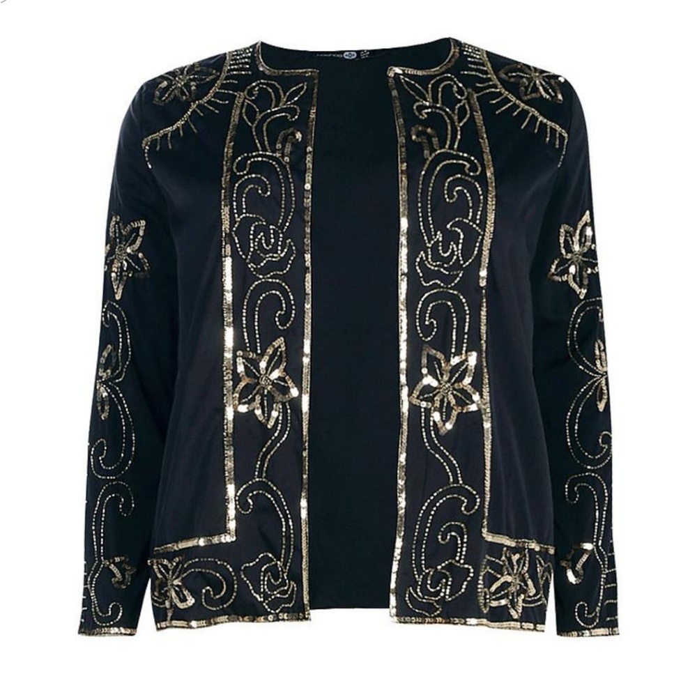 NWT Boohoo Plus Megan Embellished Jacket